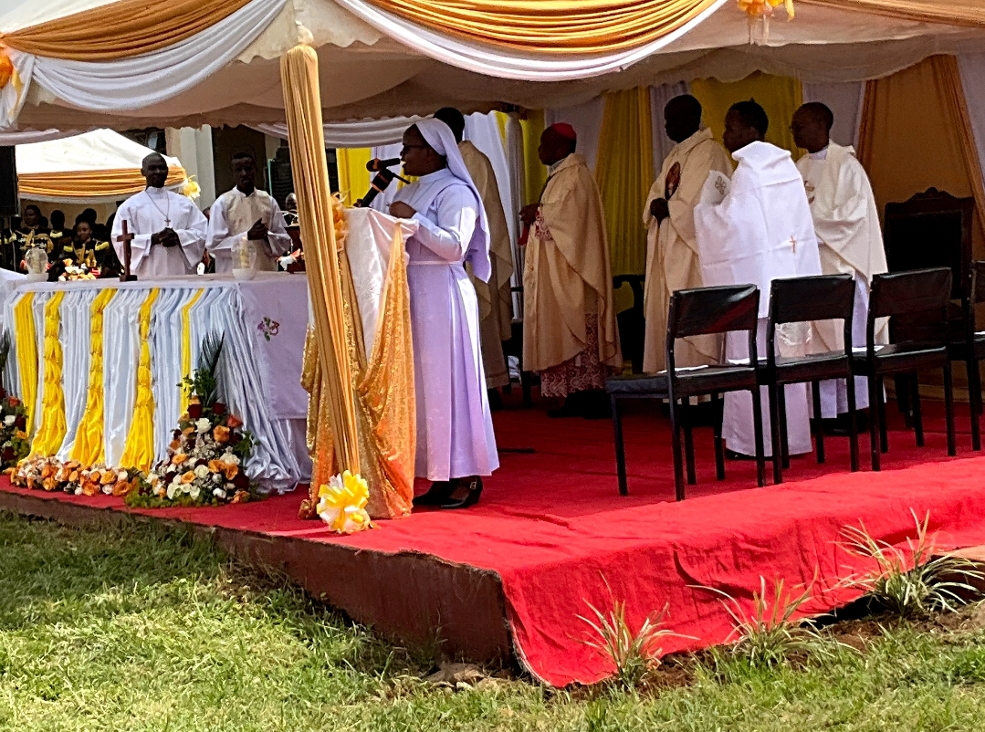 A sister addressing the congregation during the celebration Mass