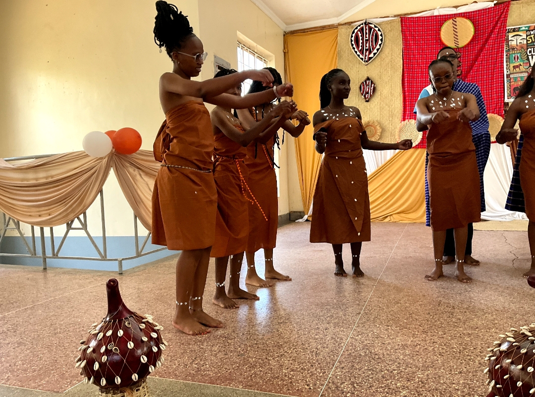 Students performing a traditional dance during Cultural Week at St. Francis Medical Training College